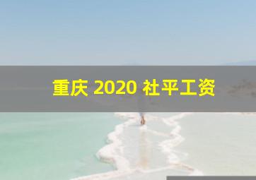 重庆 2020 社平工资